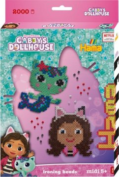 Cover Hama 7975 - Gabby's Dollhouse, Geschenkset mit ca. 2000 Bügelperlen midi 5+ und Zubehör