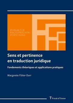 Sens et pertinence en traduction juridique - Flöter-Durr, Margarete