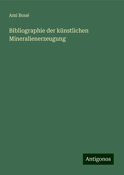 Bibliographie der künstlichen Mineralienerzeugung