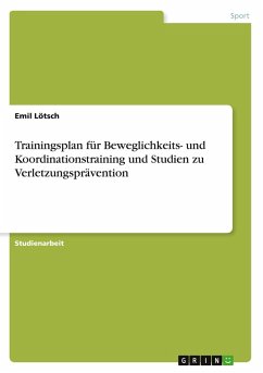 Cover Trainingsplan für Beweglichkeits- und Koordinationstraining und Studien zu Verletzungsprävention