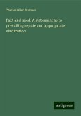 Fact and need. A statement as to prevailing repute and appropriate vindication Fact and need. A statement as to prevailing repute and appropriate vindication