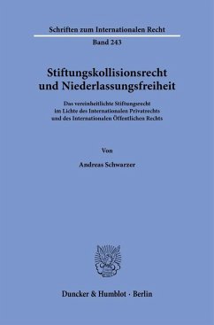 Cover Stiftungskollisionsrecht und Niederlassungsfreiheit