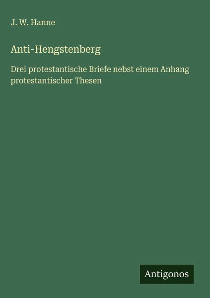 Anti-Hengstenberg Anti-Hengstenberg