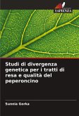 Studi di divergenza genetica per i tratti di resa e qualità del peperoncino