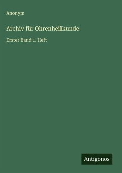 Cover Archiv für Ohrenheilkunde