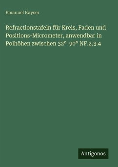 Cover Refractionstafeln für Kreis, Faden und Positions-Micrometer, anwendbar in Polhöhen zwischen 32° 90° NF.2,3.4