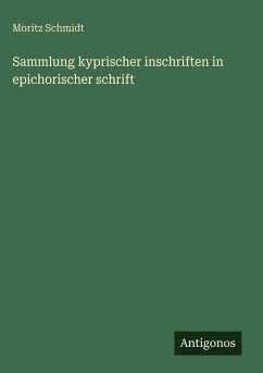 Cover Sammlung kyprischer inschriften in epichorischer schrift