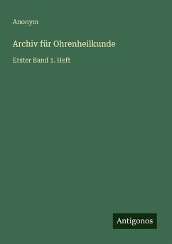 Cover Archiv für Ohrenheilkunde