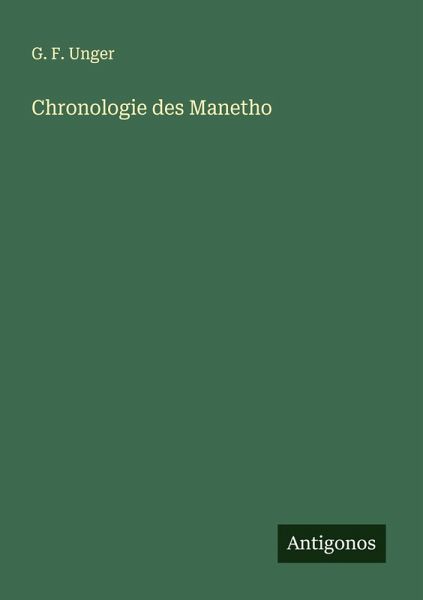 Chronologie des Manetho Chronologie des Manetho