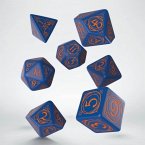 Wizard Dark-blue & orange Dice Set (7)