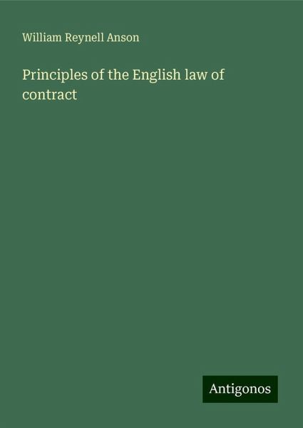 Principles of the English law of contract