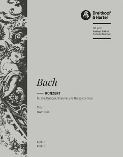 Cover Konzert C-Dur BWV1064 für 3 Cembali und Streicher Viola