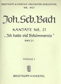 Cover Ich hatte viel Bekümmernis Kantate Nr.21 BWV21 Violine 1