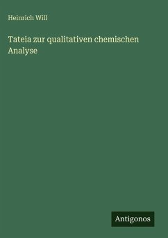 Cover Tateia zur qualitativen chemischen Analyse