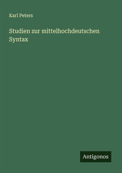 Studien zur mittelhochdeutschen Syntax Cover Studien zur mittelhochdeutschen Syntax