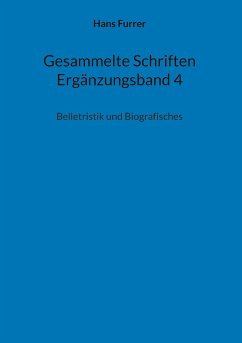 Cover Gesammelte Schriften Ergänzungsband 4