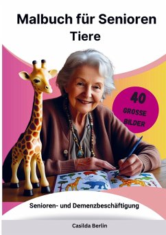 Cover Malbuch für Senioren Tiere - Senioren- und Demenzbeschäftigung