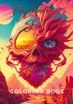 Cover Psychedelic Skull Coloring Book