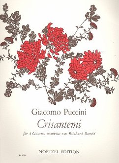 Cover Crisantemi Bearbeitung für 4 Gitarren von 1890 Partitur und 4 Stimmen