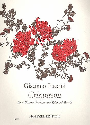 Crisantemi Bearbeitung für 4 Gitarren von 1890 Partitur und 4 Stimmen
