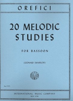 20 melodic studies for bassoon Cover 20 melodic studies for bassoon