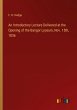 An Introductory Lecture Delivered at... - Bild 1