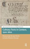 Culinary Texts in Context, 1500-1800 Culinary Texts in Context, 1500-1800