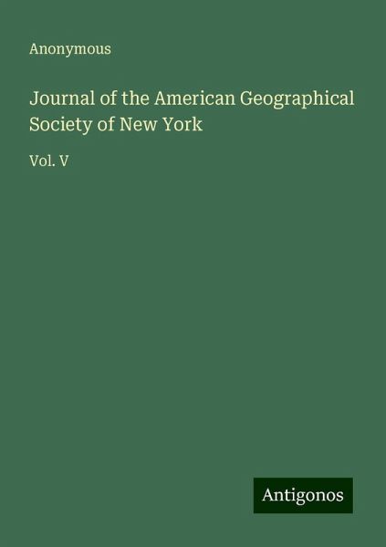 Journal of the American Geographical Society of New York