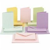 Creativ Company - Karten & Kuverts, Kartengröße 10,5x15 cm, Umschlaggröße 11,5x16,5 cm, 110+220 g, Pastellfarben, 25 Sets Creativ Company - Karten & Kuverts, Kartengröße 10,5x15 cm, Umschlaggröße 11,5x16,5 cm, 110+220 g, Pastellfarben, 25 Sets