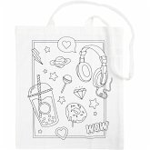 Creativ Company Tragetasche zum Ausmalen, Größe 38x42 cm, 130 g, Weiß, 1 Stk