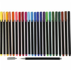 Creativ Company Colortime Fineliner Marker, Strichstärke 0,6-0,7 mm, Sortierte Farben, 24 Stk Cover Creativ Company Colortime Fineliner Marker, Strichstärke 0,6-0,7 mm, Sortierte Farben, 24 Stk