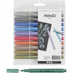 Creativ Company Metallic-Marker, Strichstärke 2-4 mm, Metallic-Farben, 12 Stk Cover Creativ Company Metallic-Marker, Strichstärke 2-4 mm, Metallic-Farben, 12 Stk