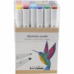 Creativ Company Zeichenmarker, Strichstärke 1+8 mm, Zusätzliche Farben, 24 Stk Cover Creativ Company Zeichenmarker, Strichstärke 1+8 mm, Zusätzliche Farben, 24 Stk
