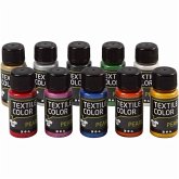 Creativ Company Textilfarbe, Perlmutt, Sortierte Farben, 10x50 ml Creativ Company Textilfarbe, Perlmutt, Sortierte Farben, 10x50 ml