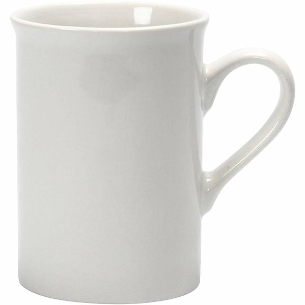 Creativ Company Becher, H 10 cm, D 7,4 cm, Weiß, 2 Stk