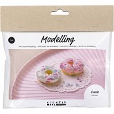Creativ Company Mini Kreativ Set Modellieren, Donuts, Pink,Türkis, Weiß, Gelb