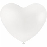 Creativ Company Ballons in Herzform, weiße Herz Luftballon, 8 Stück