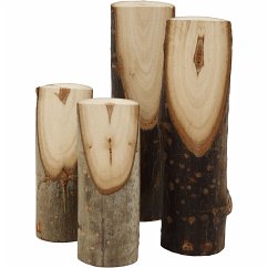 Creativ Company Kurze Holzäste mit schräger Schnittkante, H 8+12 cm, D 2,5-3,5 cm, 4 Stk
