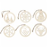 Creativ Company Weihnachtsschmuck, D 8 cm, Dicke 0,3 cm, 6 Stk Creativ Company Weihnachtsschmuck, D 8 cm, Dicke 0,3 cm, 6 Stk