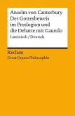 Der Gottesbeweis im Proslogion und die Debatte mit Gaunilo (eBook, PDF) Der Gottesbeweis im Proslogion und die Debatte mit Gaunilo (eBook, PDF)