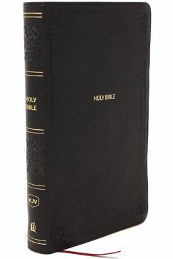 KJV Giant Print End-Of-Verse Reference Bible, Black Leathersoft, Red Letter, Comfort Print (Thumb Indexed) - Thomas Nelson