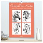 Sketchy Power Horses (High Quality Premium Wall Calendar 2025 DIN A2 portrait),CALVENDO 12 Month Wall Calendar