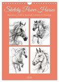 Sketchy Power Horses (Wall Calendar 2025 DIN A4 portrait), CALVENDO 12 Month Wall Calendar