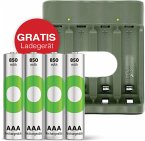 GP ReCyko 4-Port USB Ladegerät B441 inkl. 4xAAA 850mH Akkus
