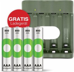 GP ReCyko 4-Port USB Ladegerät B441 inkl. 4xAAA 850mH Akkus