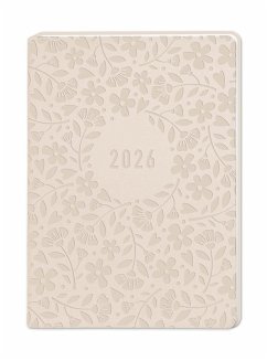 Cover Terminplaner Lederlook 2026 Beige