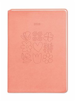 Cover Terminplaner Lederlook 2026 Peach