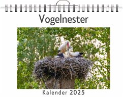 Vogelnester - (Wandkalender 2025, Kalender DIN A4 quer, Monatskalender im Querformat mit Kalendarium, das perfekte Geschenk) - Krause, Luca