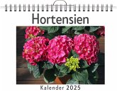 Hortensien - (Wandkalender 2025, Kalender DIN A4 quer, Monatskalender im Querformat mit Kalendarium, das perfekte Geschenk)