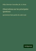 Observations sur les principales questions